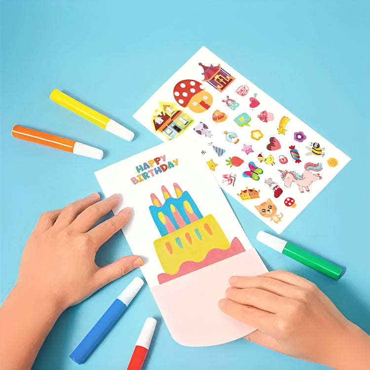 Kinder Krastekeningen Set met Kleurplaten & Creatieve Motieven