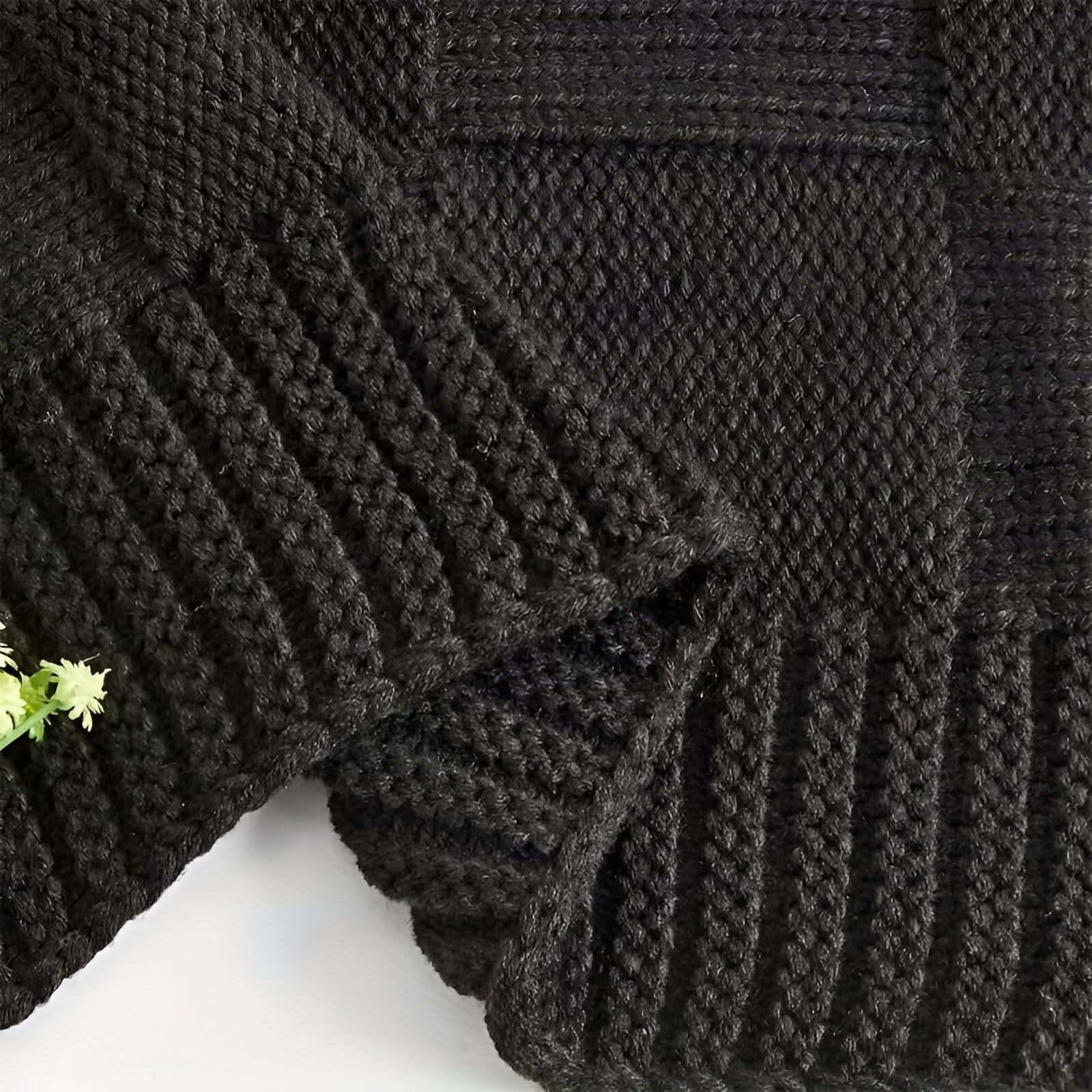 Gebreide Pluche Woondeken – Zachte Luxe Deken voor Bank & Slaapkamer