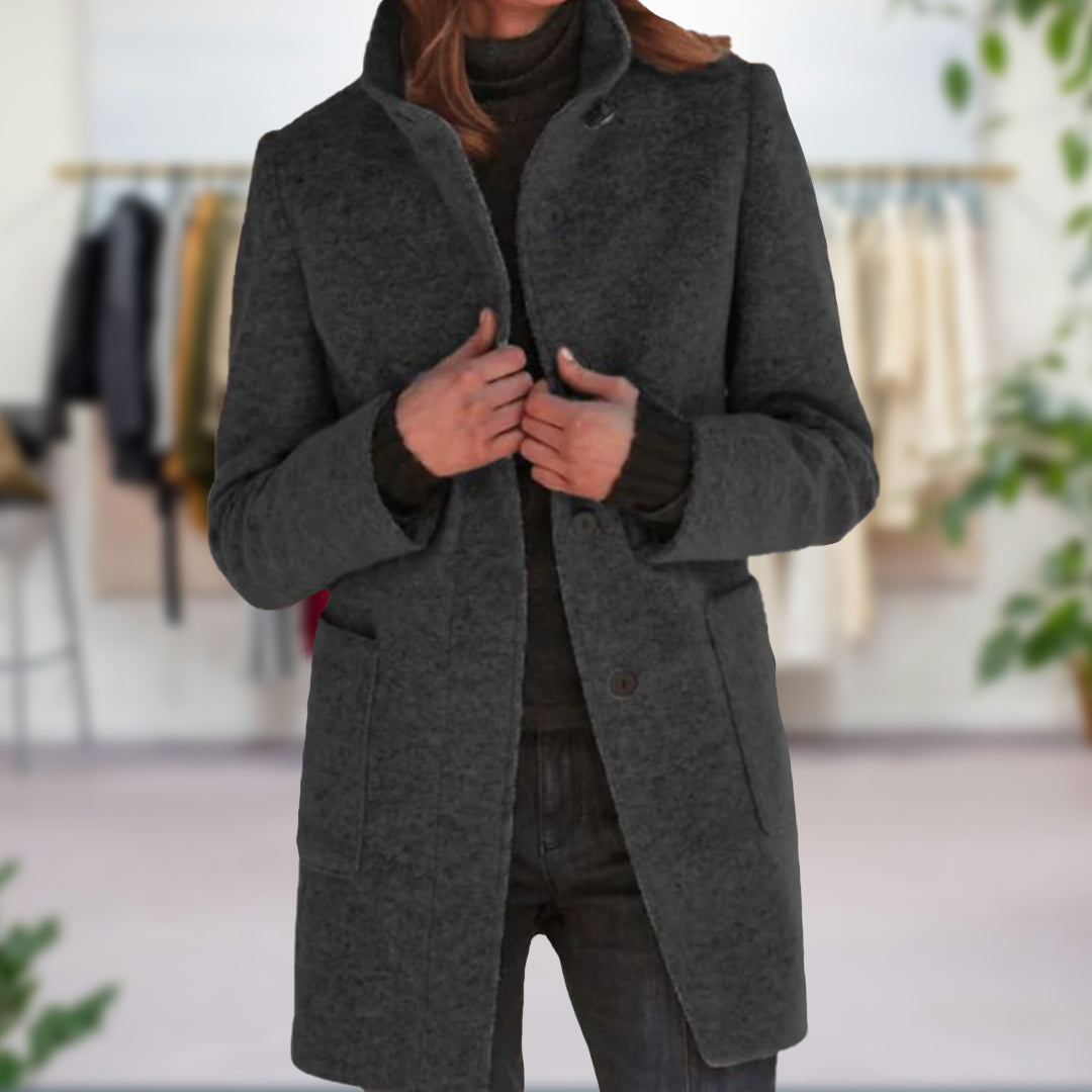 Stijlvolle Comfortabele Herfstjas voor Dames met Elegante Pasvorm