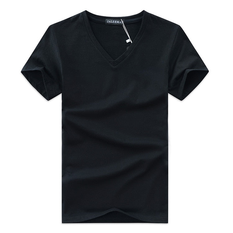 Slim Fit V-hals T-shirt voor Heren