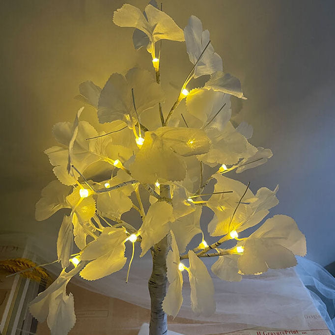 LED Ginkgo boom tafellamp 60cm decoratie wit geel modern batterijverlichting geïntegreerde LED
