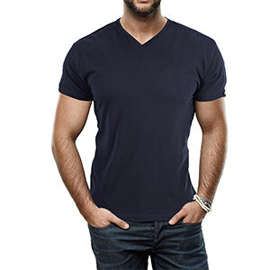 Slim Fit V-hals T-shirt voor Heren
