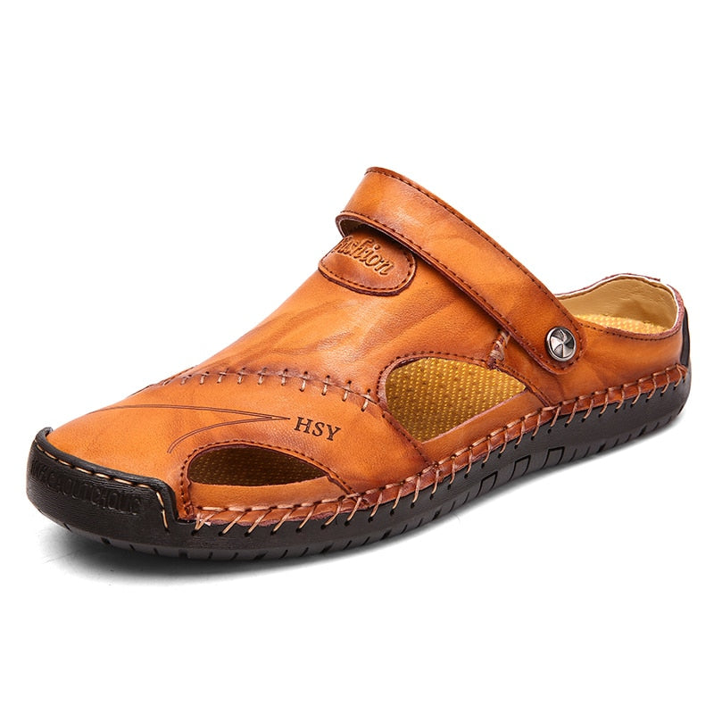 Heren Sandalen van Kunstleer met Elastische Band