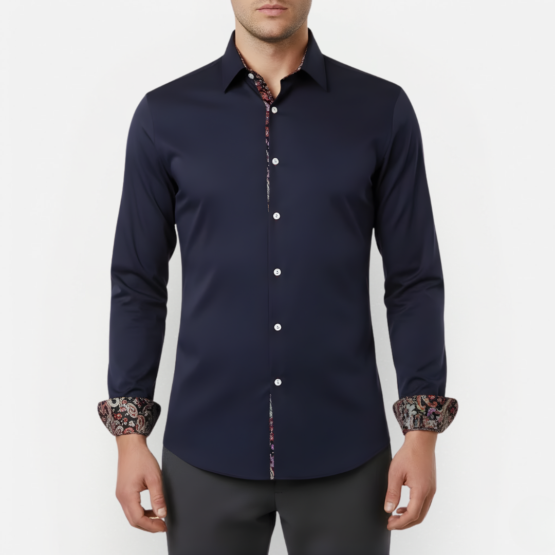 Heren Overhemd Paisley Print – Elegant & Modern