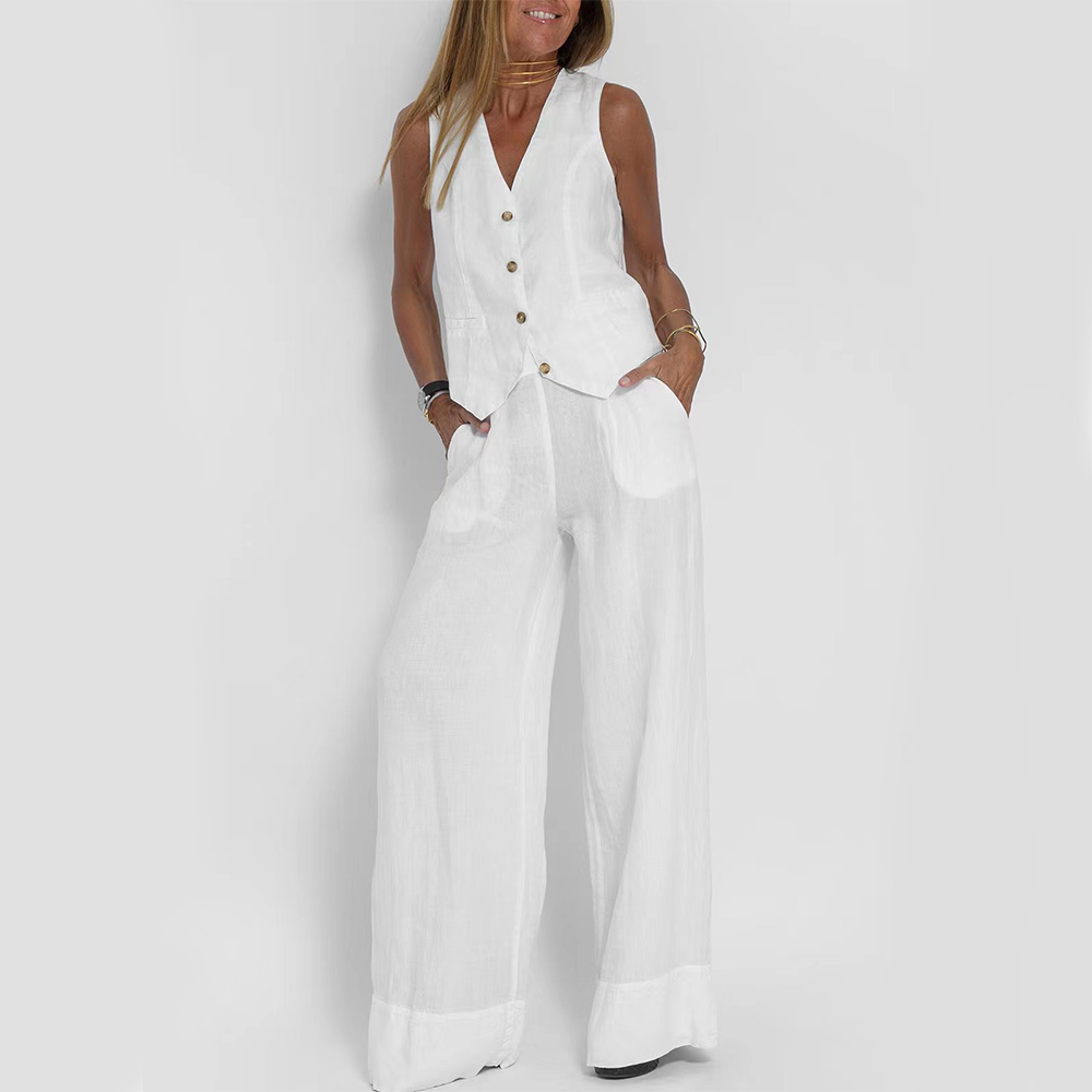 Dames Jumpsuit met Wijde Pijpen – Mouwloos Vestdesign & Comfort Fit