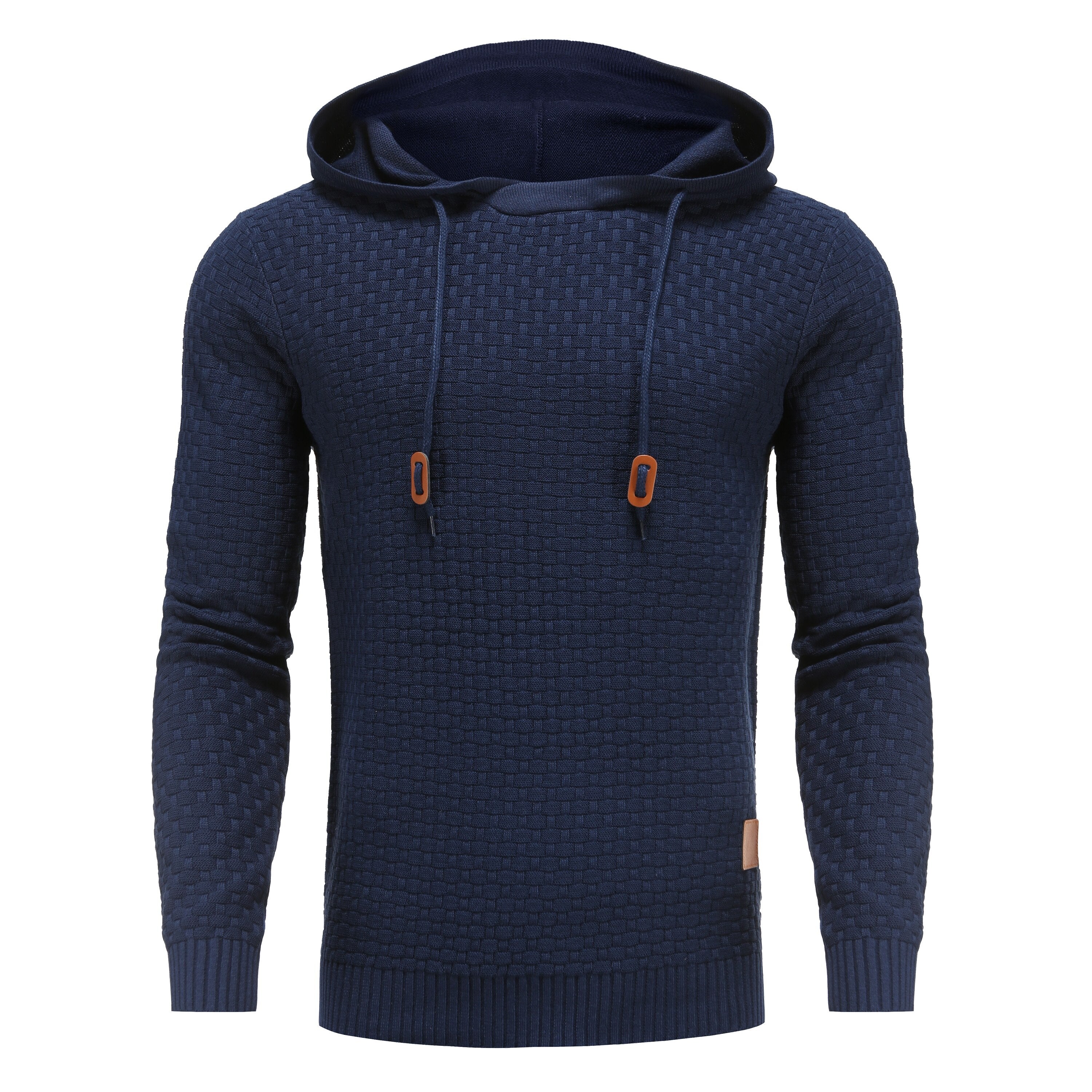 Gebreide herenhoodie – Comfortabele trui met modern wafelpatroon