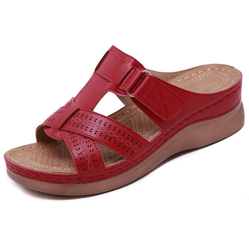 Comfortabele Slip-On Dames Sandalen met Sleehak