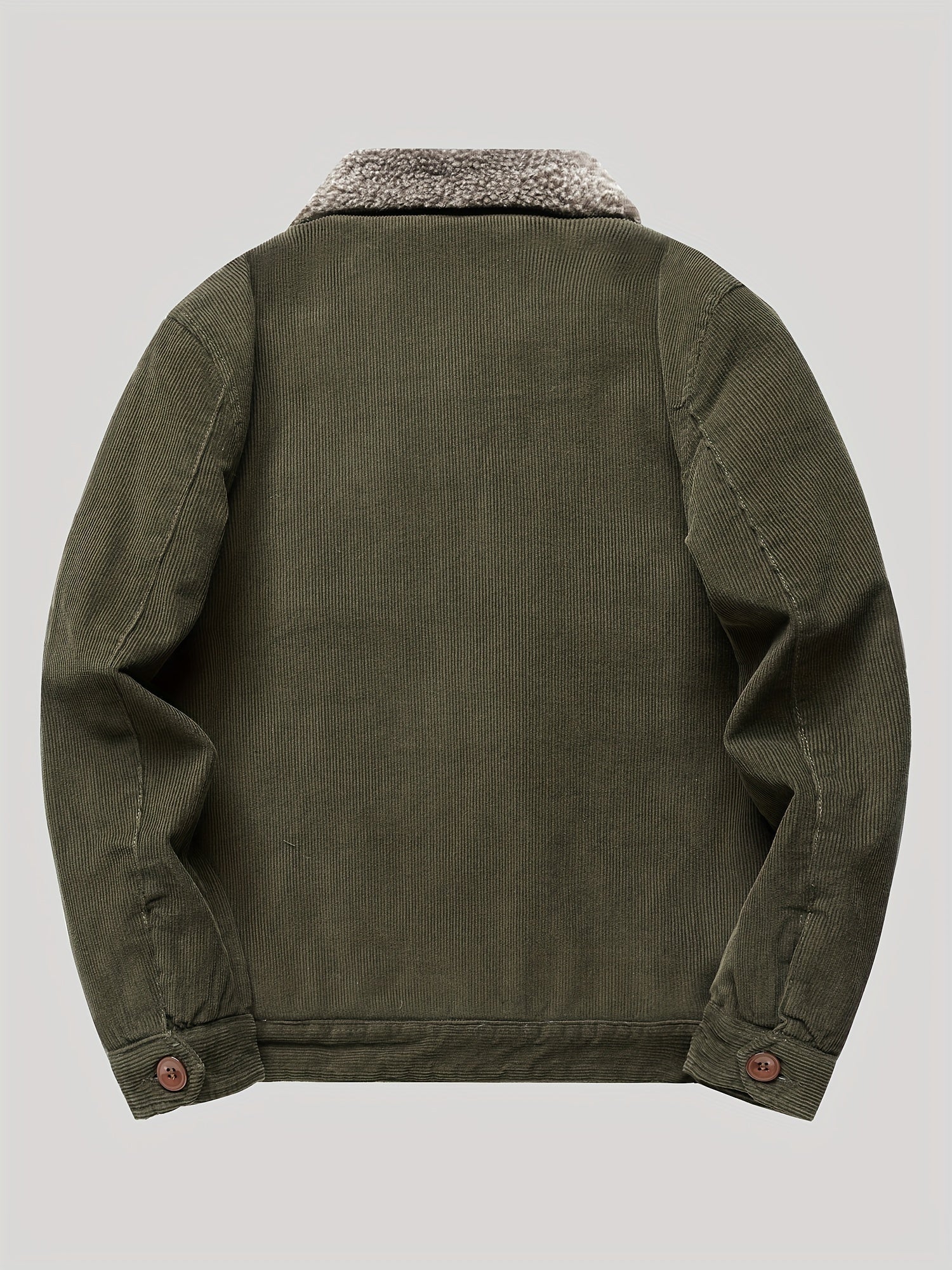 Heren Sherpa Binnenjas – Warme Casual Winterjas met Kraag