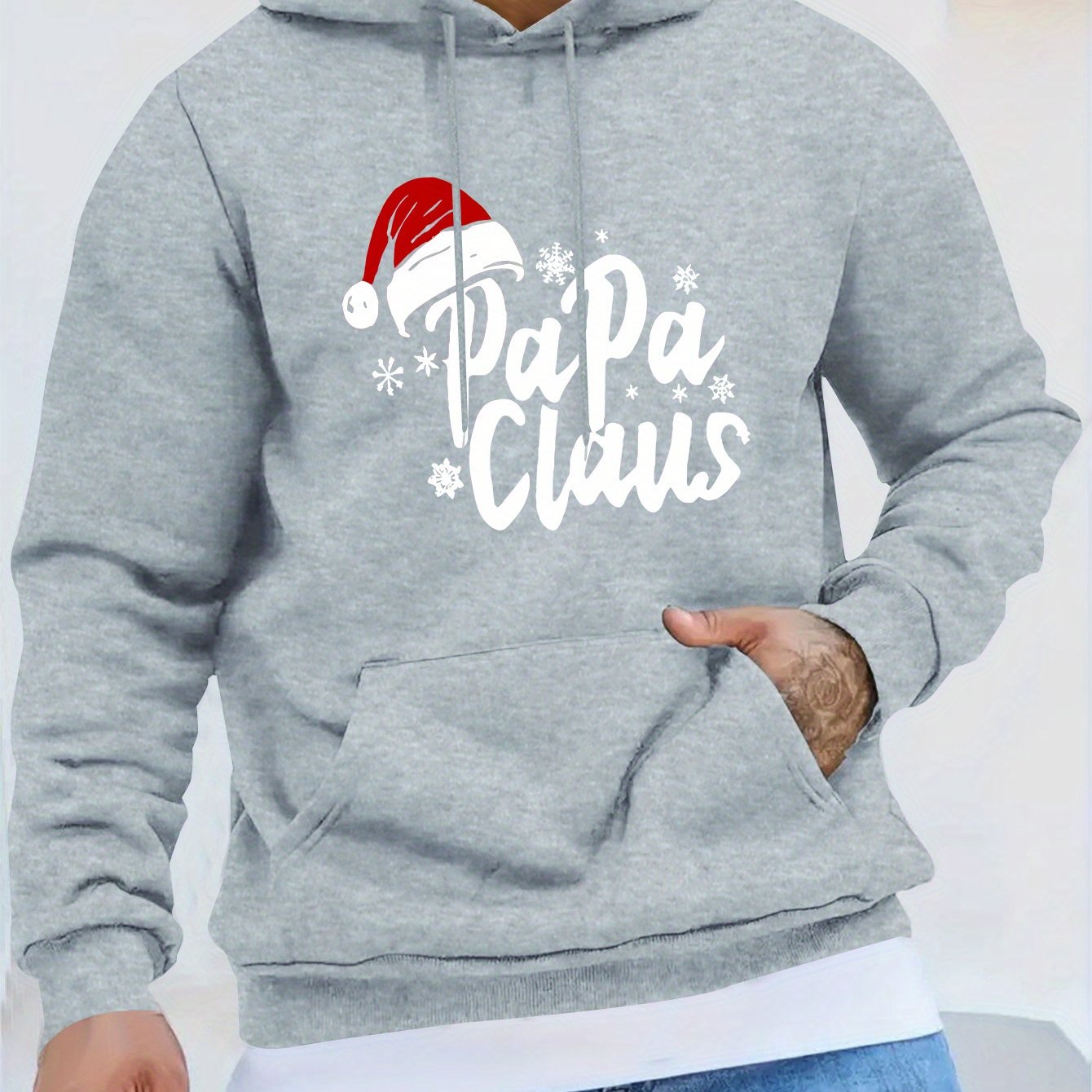 Papa Claus Hoodie – Heren Kersttrui met Capuchon
