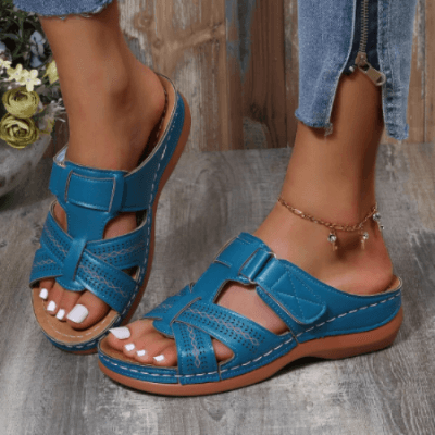 Comfortabele Slip-On Dames Sandalen met Sleehak