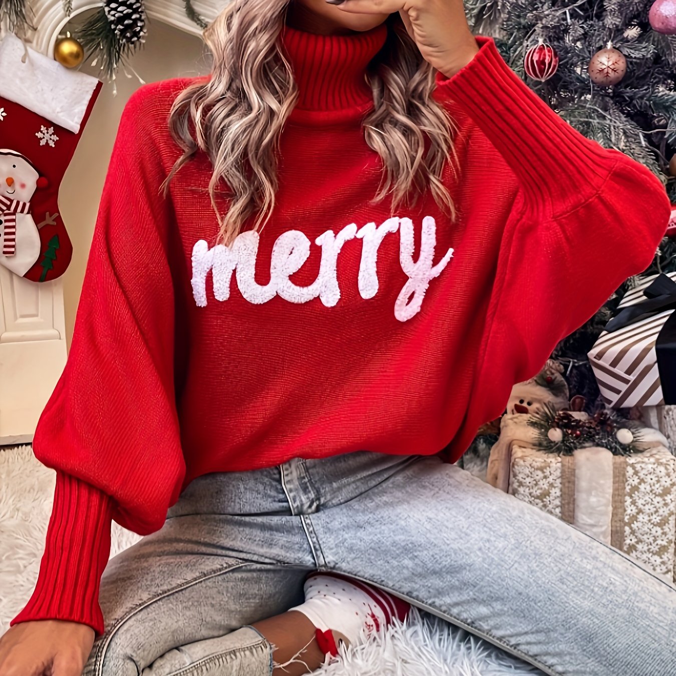 Dames Kersttrui “Merry” – Comfortabele Winter Sweater