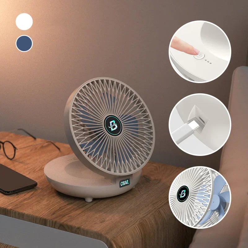 Elegante Draagbare Ventilator | Stijlvolle, Opvouwbare Ventilator voor Comfort