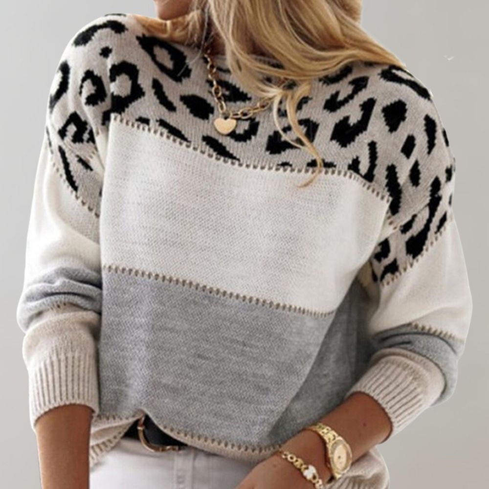 WildWarm - Warme en Trendy Dames Trui met Panterprint-mezamstore.nl