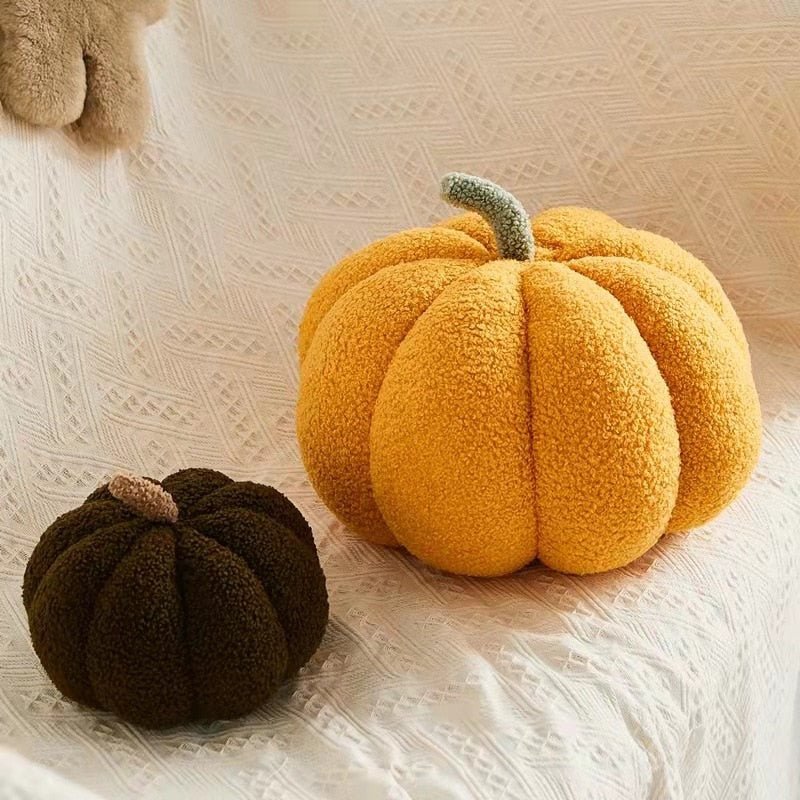 CozyPumpkin Pluche Kussen – Zacht Decoratief Pompoen Kussen voor Herfst en Halloween-mezamstore.nl