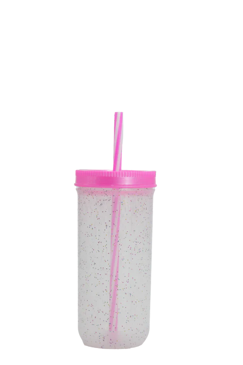 Herbruikbare Drinkbeker met Rietje & Transparant Design