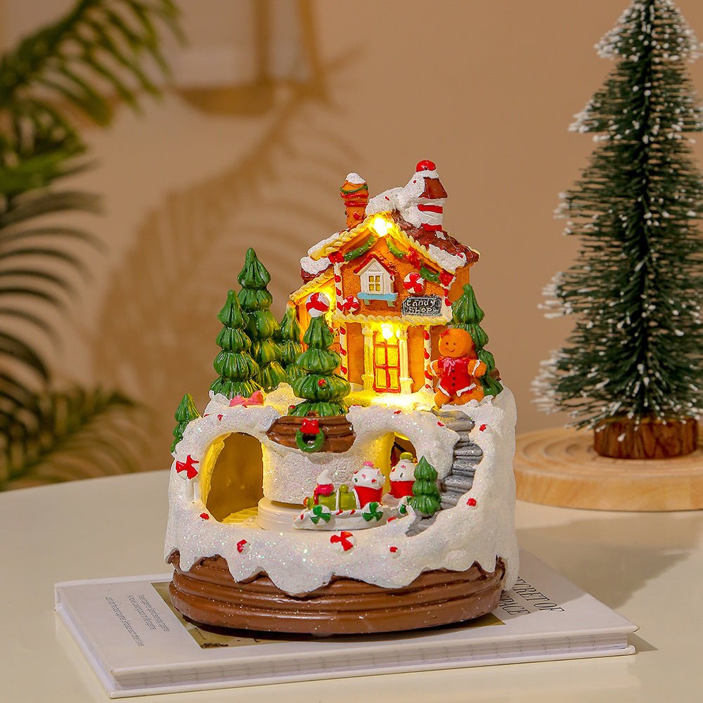 SnowGlow - Kersthuisje met Muziek – Sfeervolle Kerstdecoratie met Licht en Melodie-mezamstore.nl