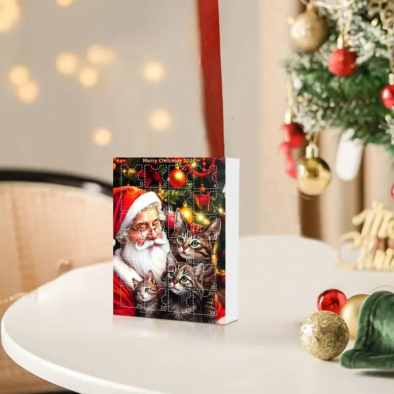 Schattige Kerst Kat Adventskalender - Vrolijke Kerstdecoratie voor Thuis-mezamstore.nl