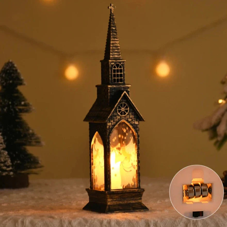HolidayGlow LED Lantaarn – Kerstman en Sneeuwpop Tafelornament voor Feestelijke Sfeer-mezamstore.nl
