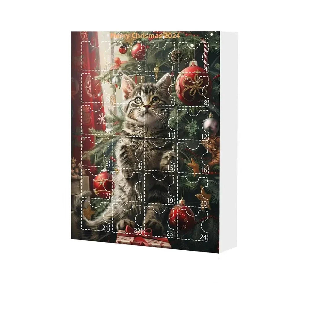 Schattige Kerst Kat Adventskalender - Vrolijke Kerstdecoratie voor Thuis-mezamstore.nl
