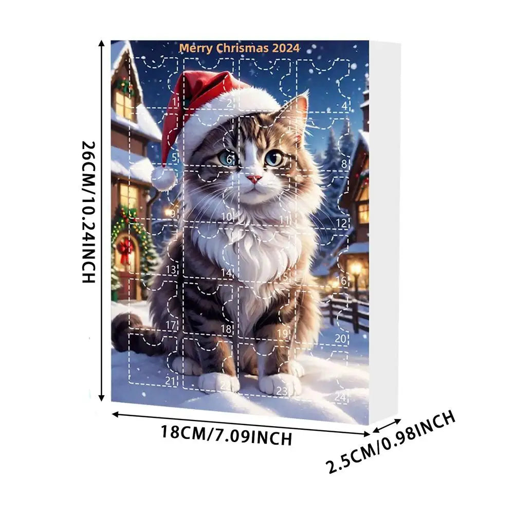 Schattige Kerst Kat Adventskalender - Vrolijke Kerstdecoratie voor Thuis-mezamstore.nl