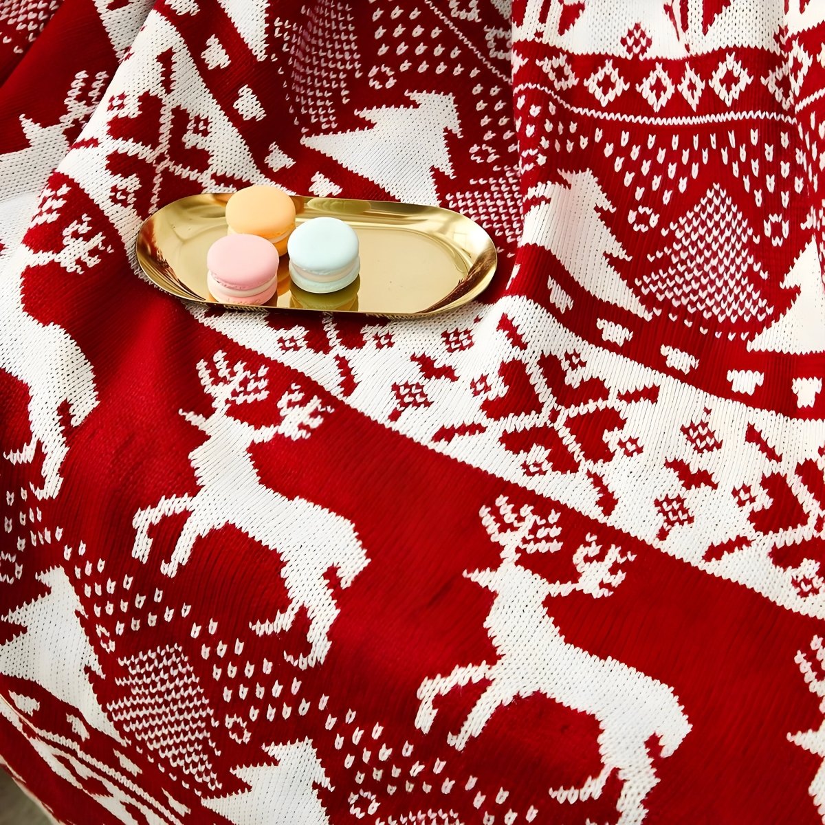 NordicEmbrace - Warme Gebreide Kerstdeken-mezamstore.nl