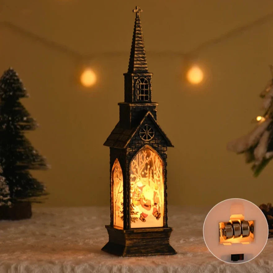 HolidayGlow LED Lantaarn – Kerstman en Sneeuwpop Tafelornament voor Feestelijke Sfeer-mezamstore.nl