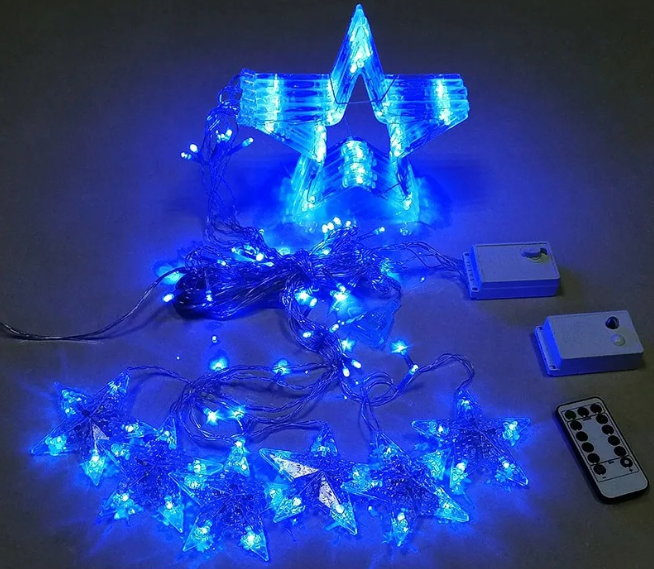 TwinkleLight LED Sterren Gordijnverlichting - Winterse Sfeerverlichting en Decoratie-mezamstore.nl