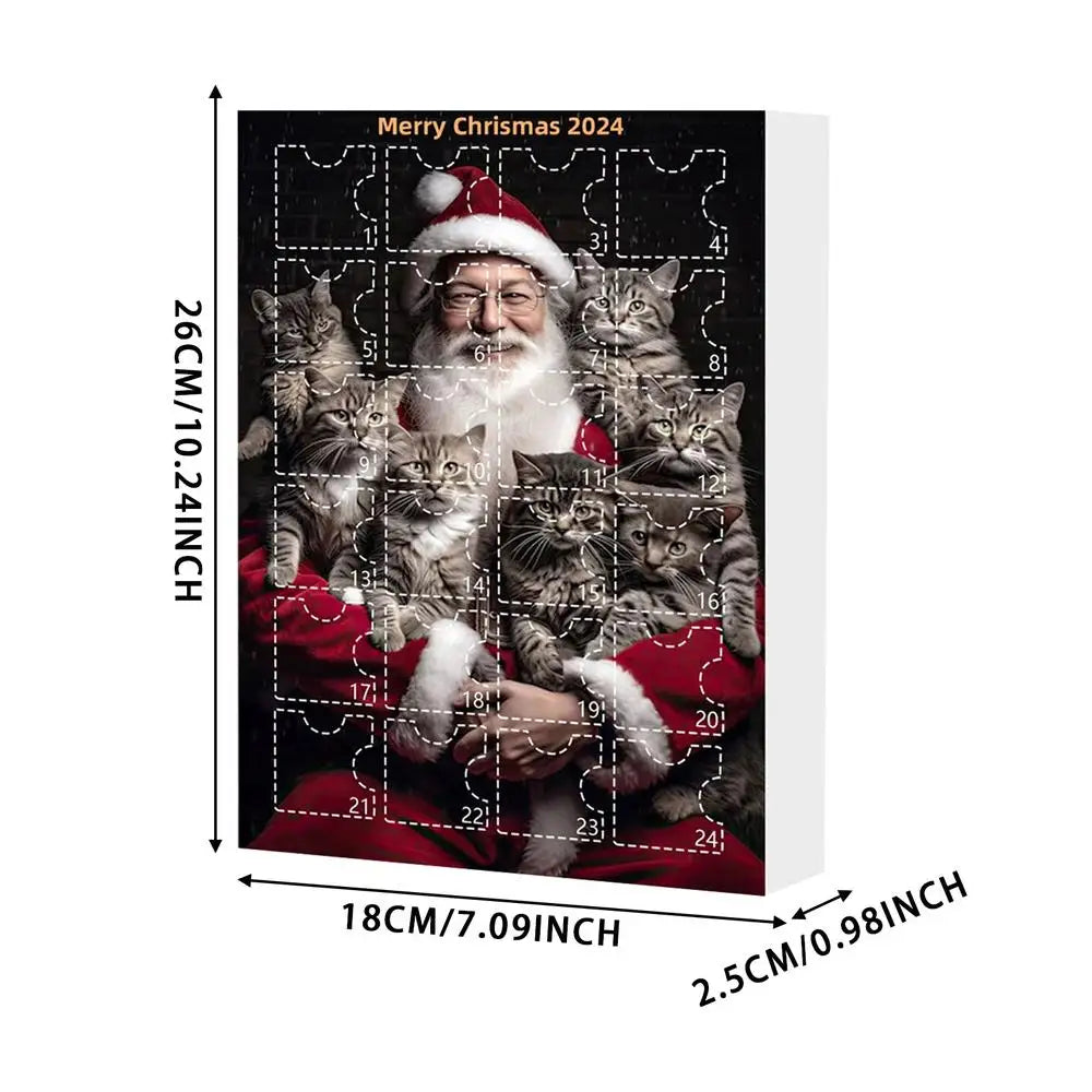 Schattige Kerst Kat Adventskalender - Vrolijke Kerstdecoratie voor Thuis-mezamstore.nl