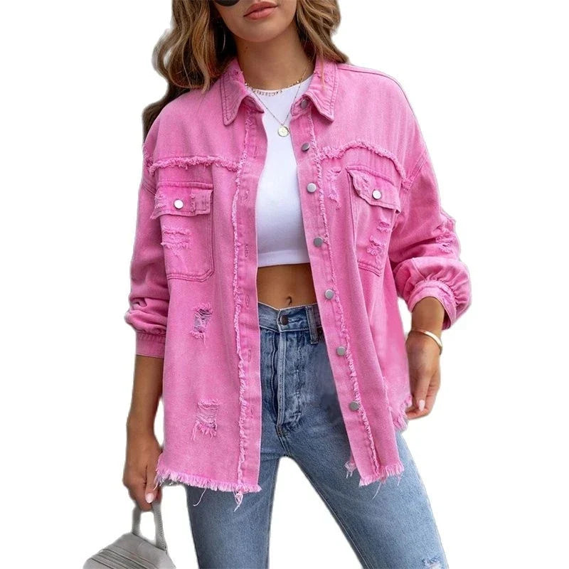BohoVibe - Trendy Denim Jacket voor een Zelfverzekerde Look-mezamstore.nl