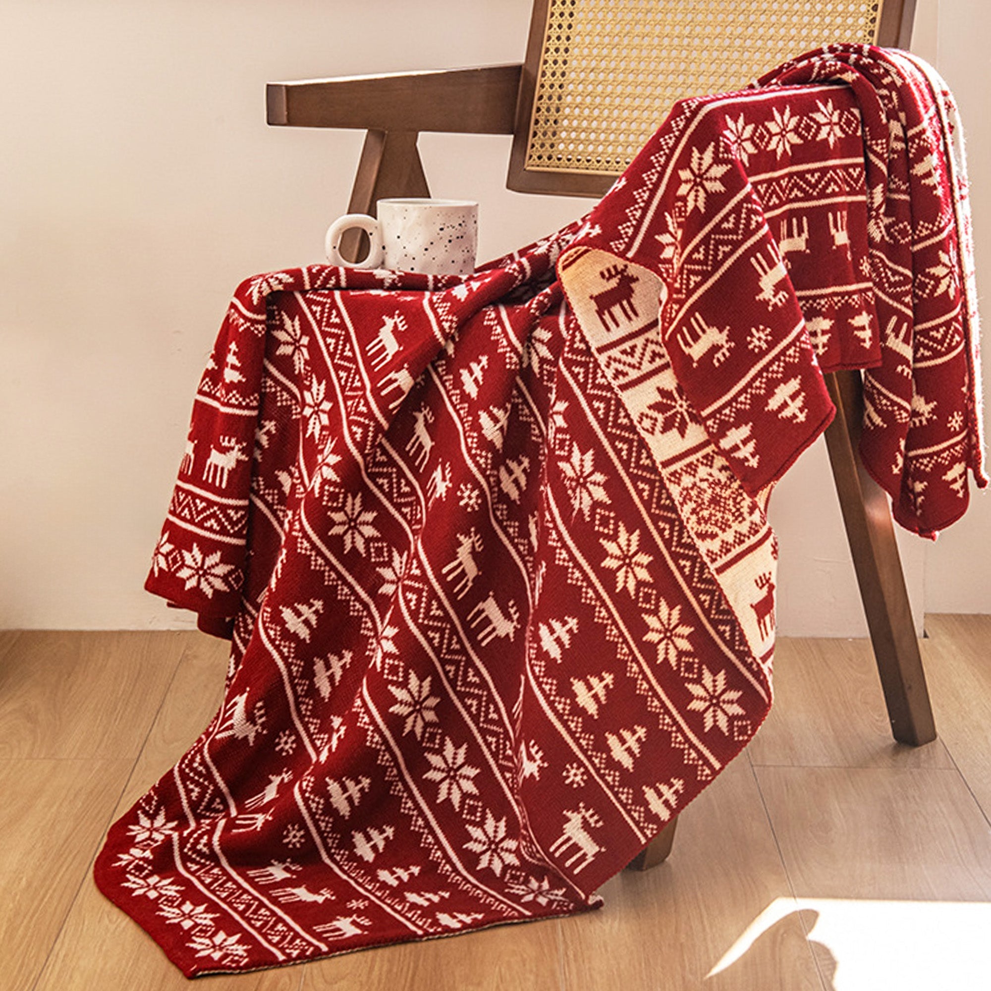 Kerstdeken met Noors patroon – Warme en sfeervolle winterplaid