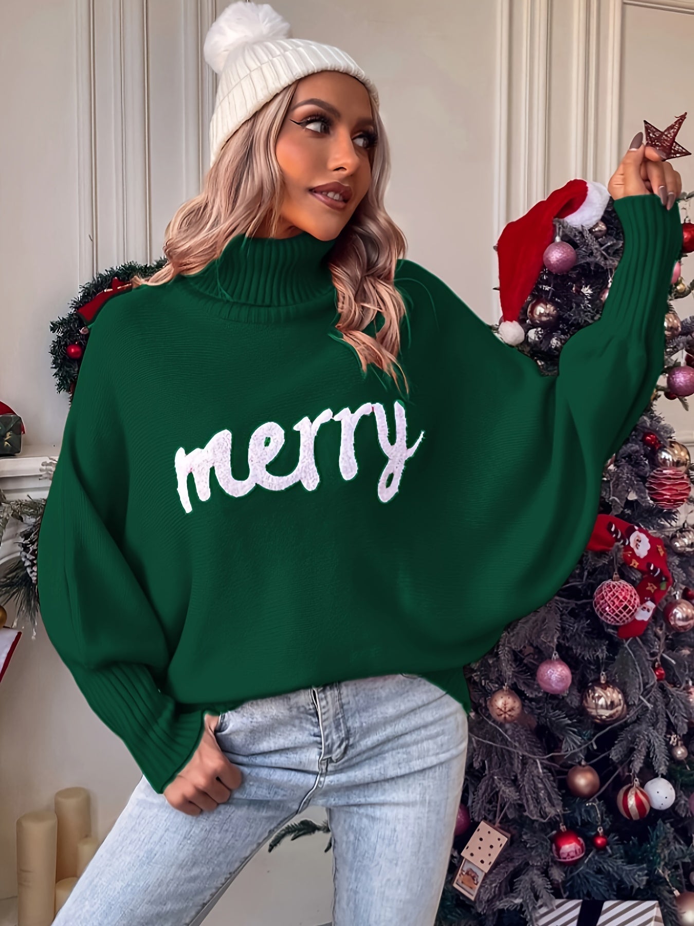 Dames Kersttrui “Merry” – Comfortabele Winter Sweater