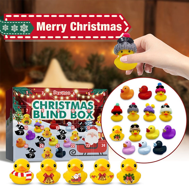 Kerst Blind Box met Mini Badeendjes – Speelset voor Bad & Cadeau