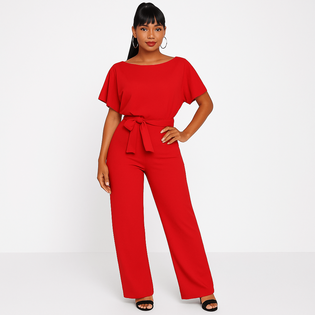 Jumpsuit met Verstelbare Tailleband en Elegante Pasvorm