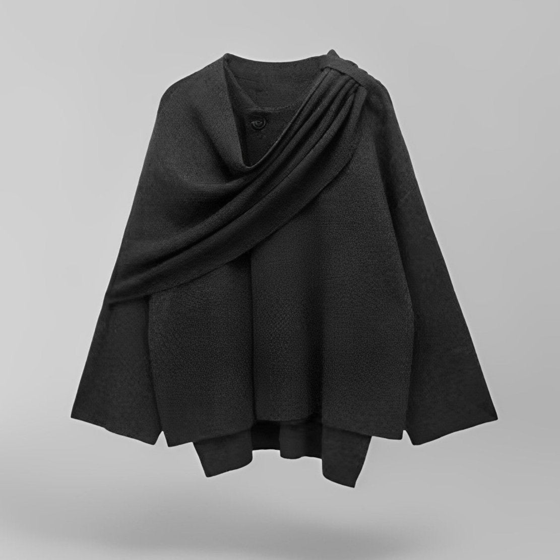 Stijlvolle Zachte Dames Cape Jas voor Elegantie