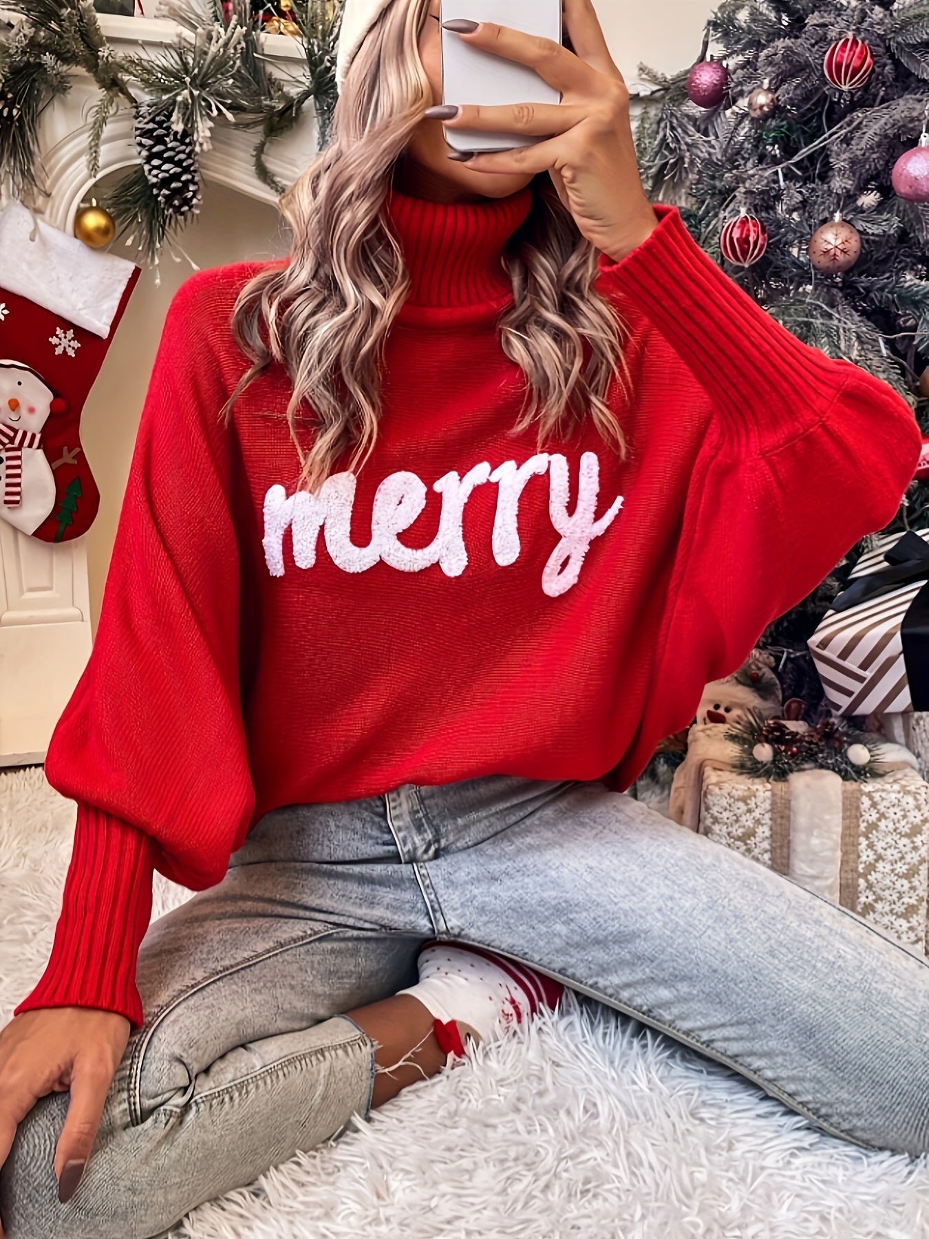 Dames Kersttrui “Merry” – Comfortabele Winter Sweater