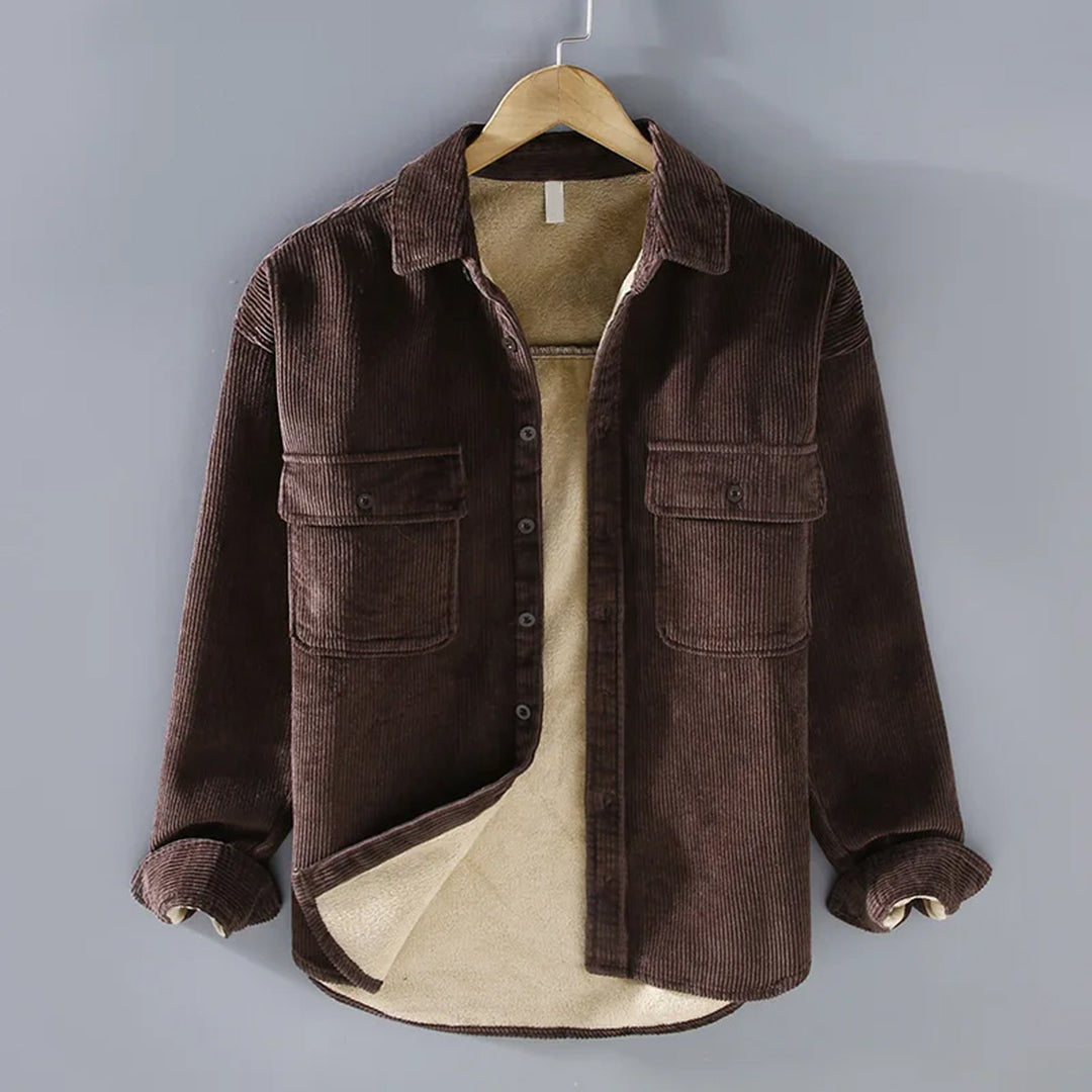 Gewatteerd Overhemd Heren met Fleece Voering