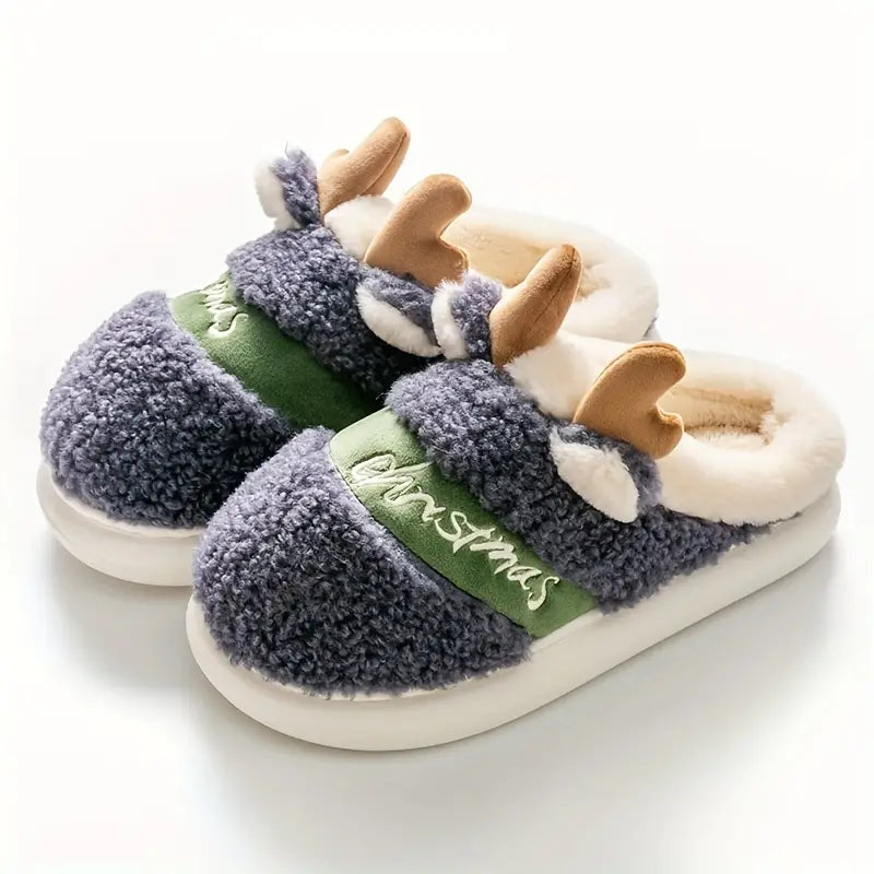 Kerst Rendier Pantoffels – Warme en Zachte Winter Slippers