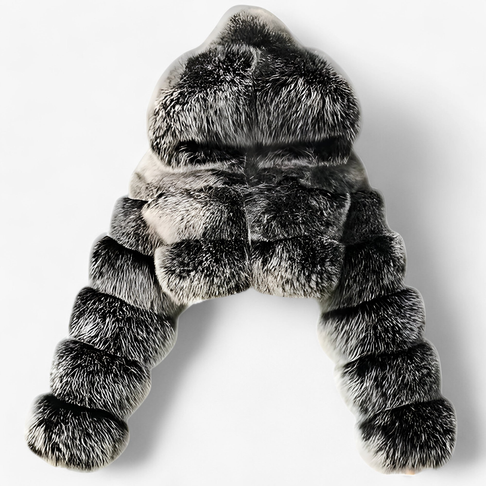 Dames Luxe Winterjas – Elegante Imitatiebontjas met Capuchon