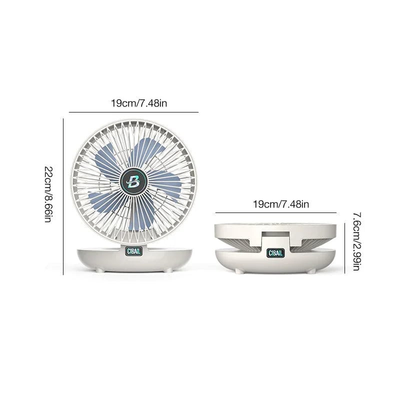 Elegante Draagbare Ventilator | Stijlvolle, Opvouwbare Ventilator voor Comfort