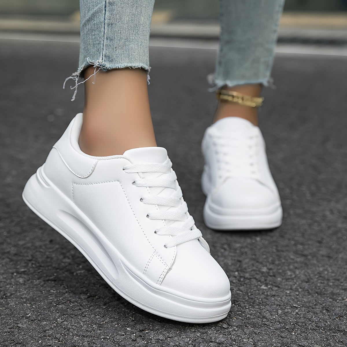Dames Platform Sneakers – Comfortabele Casual Veterschoenen