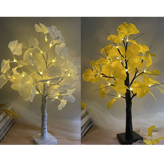 LED Ginkgo boom tafellamp 60cm decoratie wit geel modern batterijverlichting geïntegreerde LED