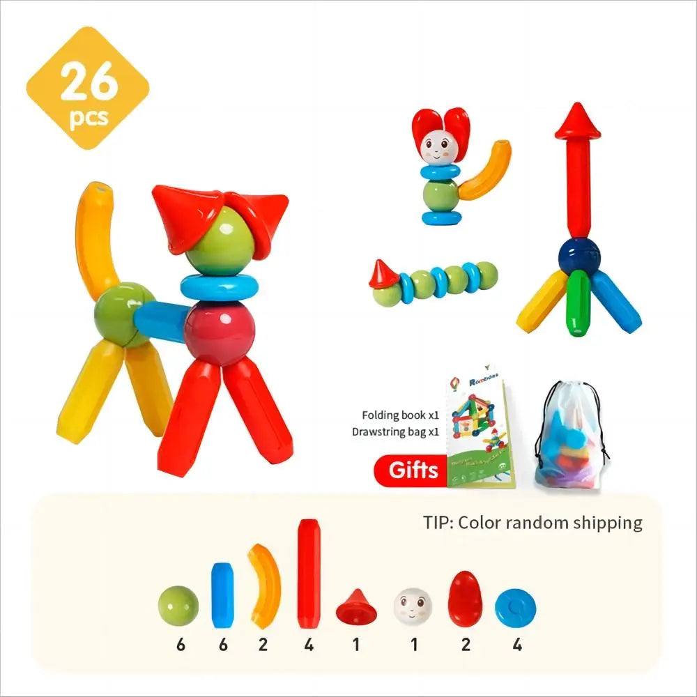 Magnetisch Bouwen Set - 10-delig Educatief Speelgoed voor Creatieve Kinderen, Perfect Cadeau voor Jongens en Meisjes-mezamstore.nl