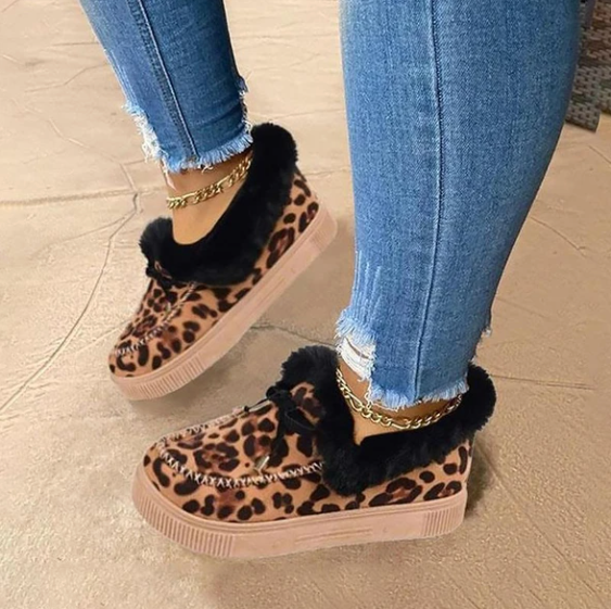 Warme Dames Winter Sneakers met Bontlook – Zachte Comfortschoenen