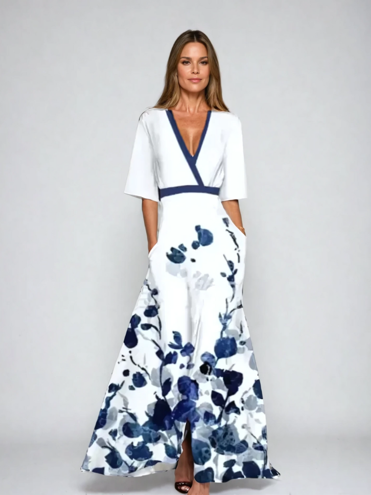 Elegante Bloemenjurk met Comfortabele Pasvorm