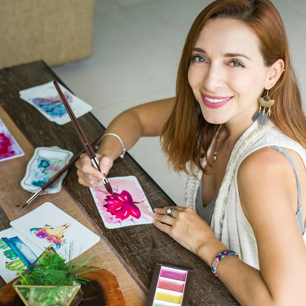 Aquarel Penseelset met Fijne Punt voor Precisiewerk