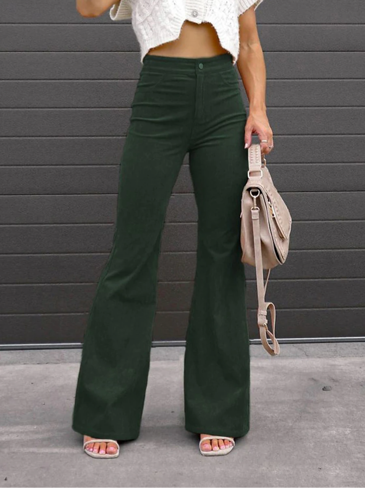 Retro Flare Broek van Corduroy voor Dames-mezamstore.nl