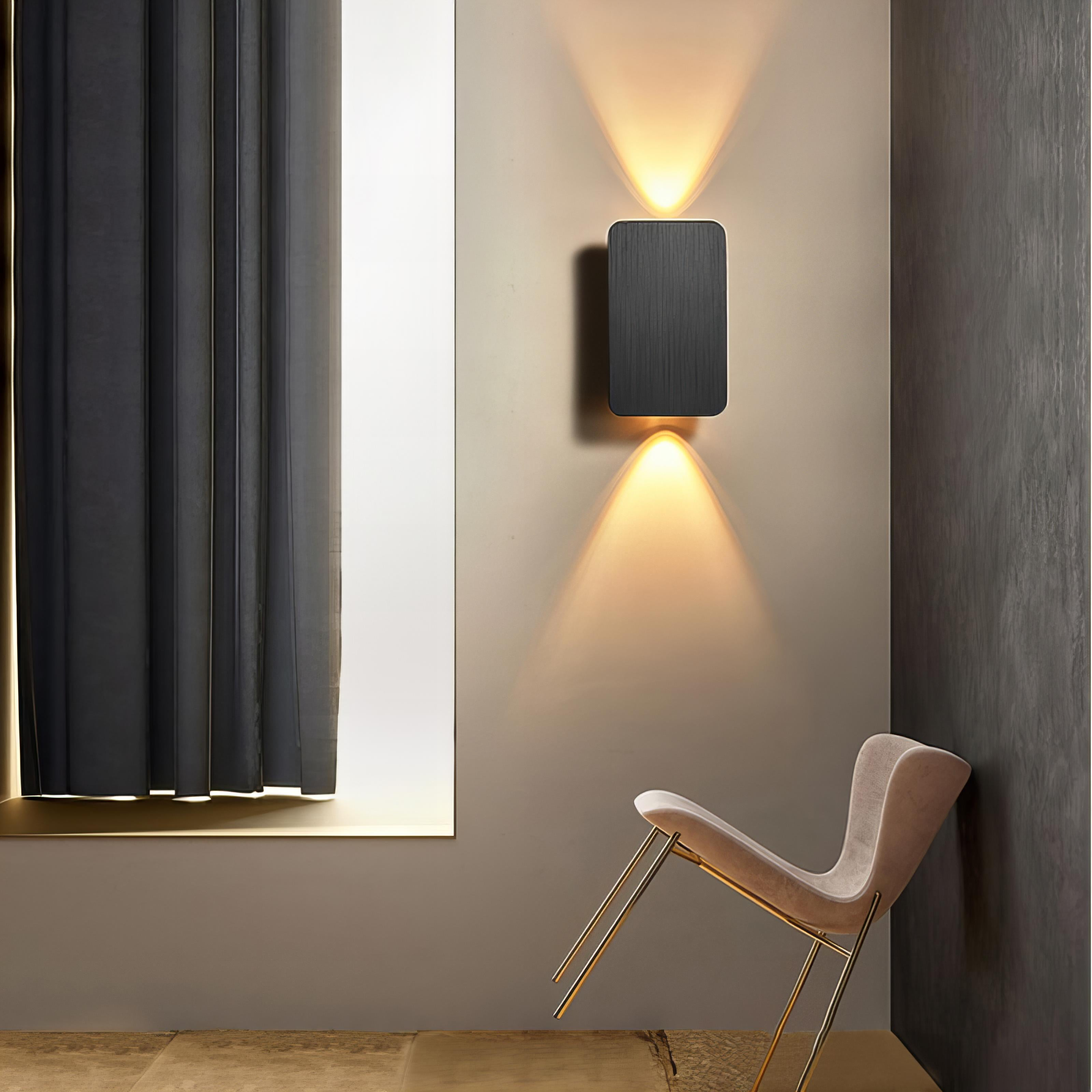 Minimalistische LED Wandleuchte van Hout - Warm en Koud Licht-mezamstore.nl