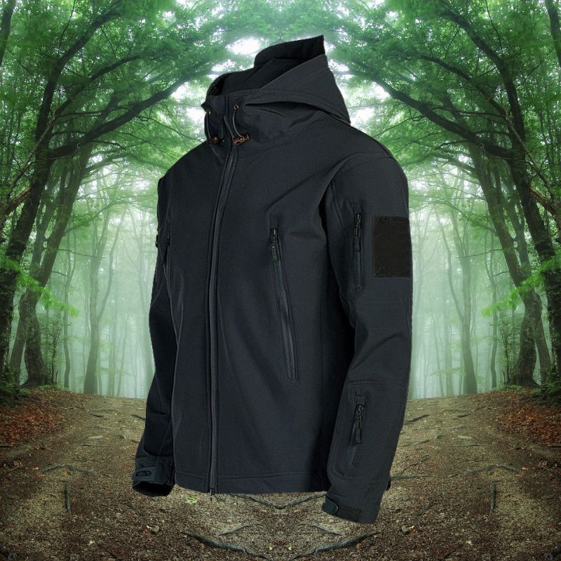 Heren Outdoor Softshell Jas – Tactisch Ontwerp met Capuchon