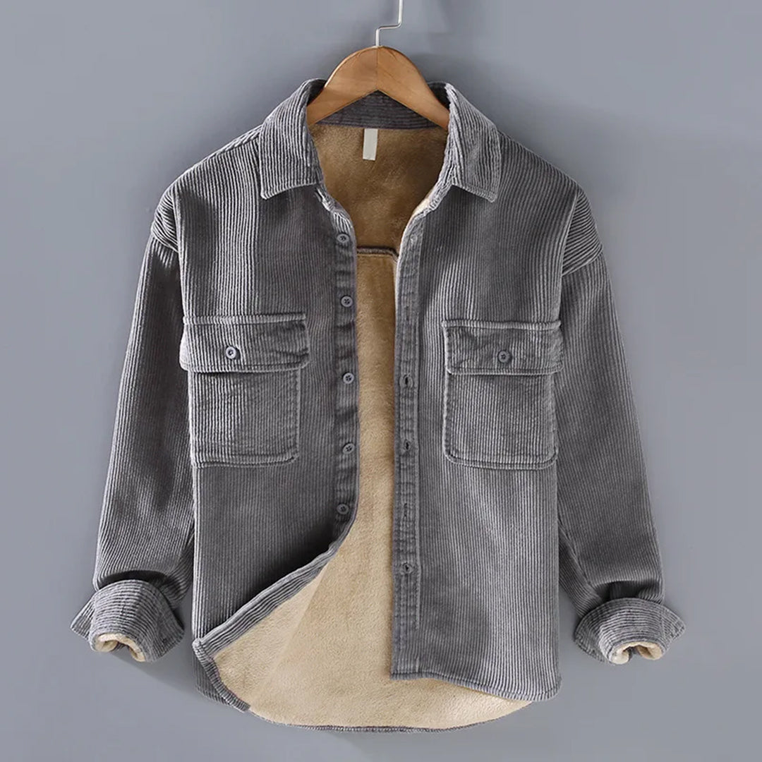 Gewatteerd Overhemd Heren met Fleece Voering