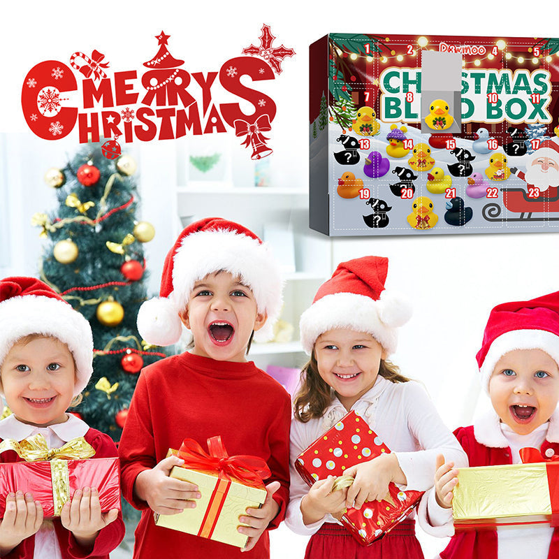 Kerst Blind Box met Mini Badeendjes – Speelset voor Bad & Cadeau